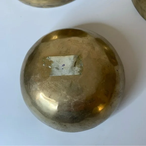 Set of Three Brass singing Bowls - Picture 10 of 12